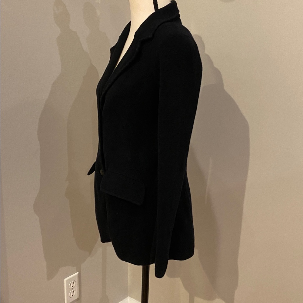 Lauren Ralph Lauren combed cotton blazer black dark Academia Preppycore small - Picture 6 of 16